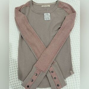 Free People thermal Rose/Pink. NWT
